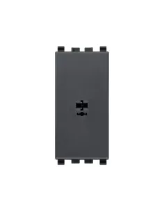 Vimar 20334 2P Point-to-Line Socket for Soldering, Grey